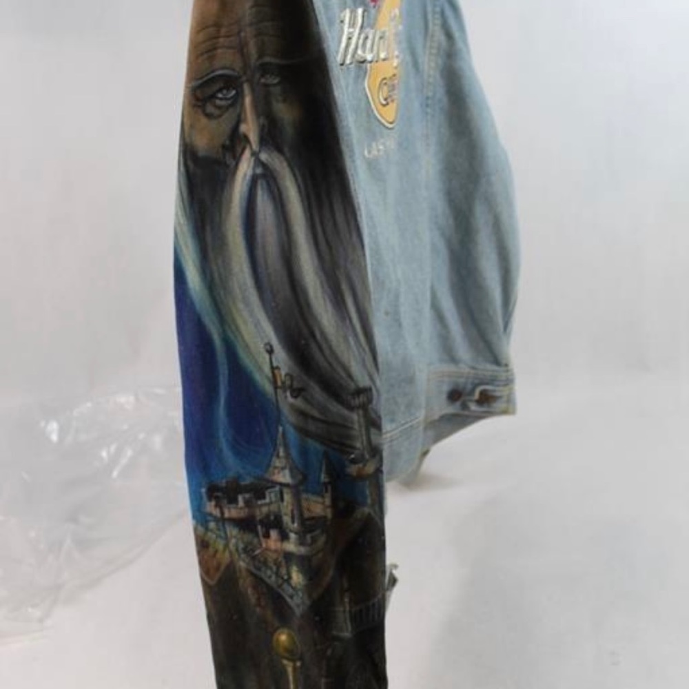 Vintage Large Hard Rock Cafe Lee Jean Jacket - Picture 7 of 12